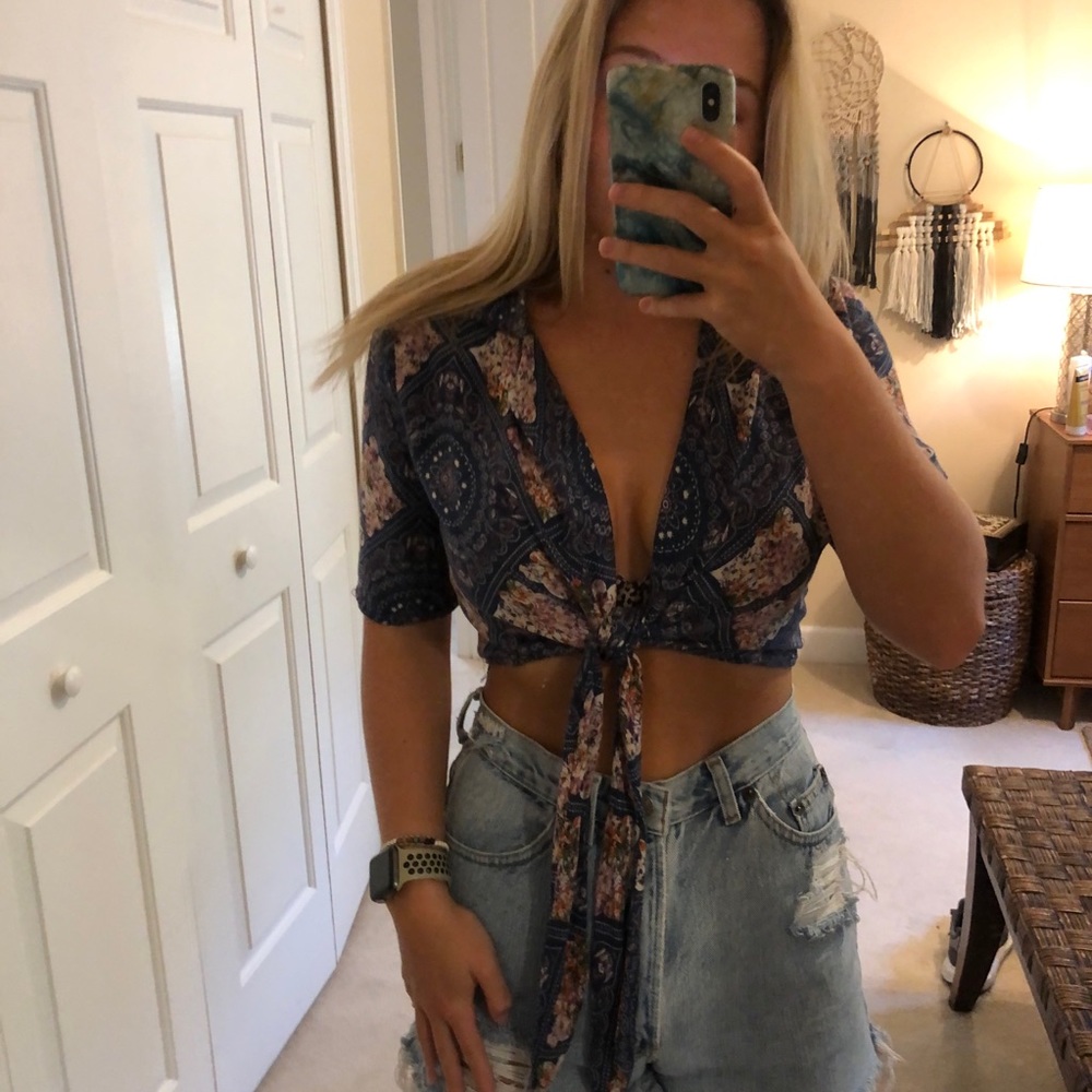 Self Tie Crop Top